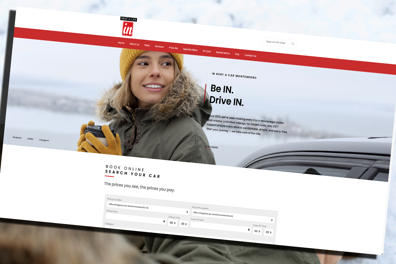 Launch of Redesigned Website for Rent a Car LUKA IN Podgorica